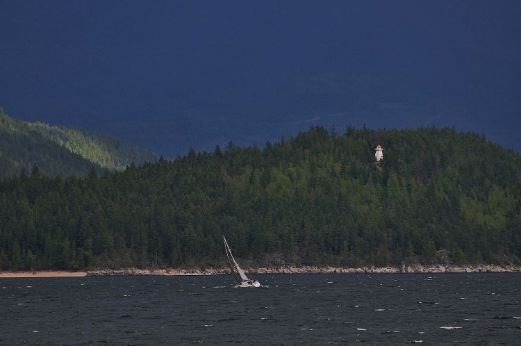 pilot bay lighthouse from the ferry